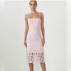 Bardot Lina Lace Dress in Rose Size 6